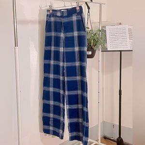 blue white patterned pants urban outfitters